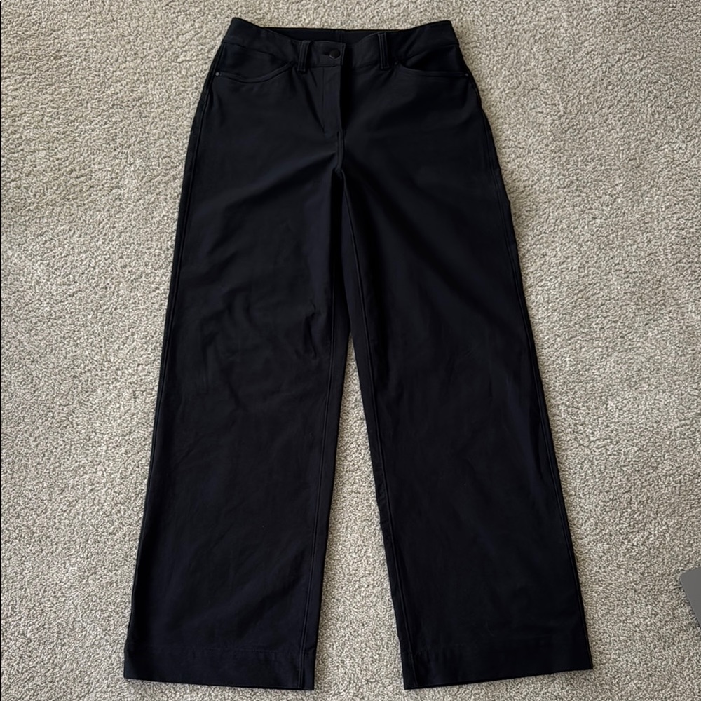 LULULEMON Black Wide Leg Trouser Pant 27